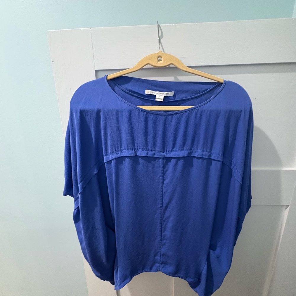 Elegant Dione Von Furstenburg Cobalt Blue Blouse